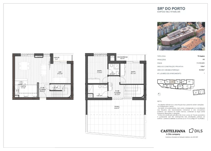 Apartamento T2 para Venda em Ramalde Planta 1