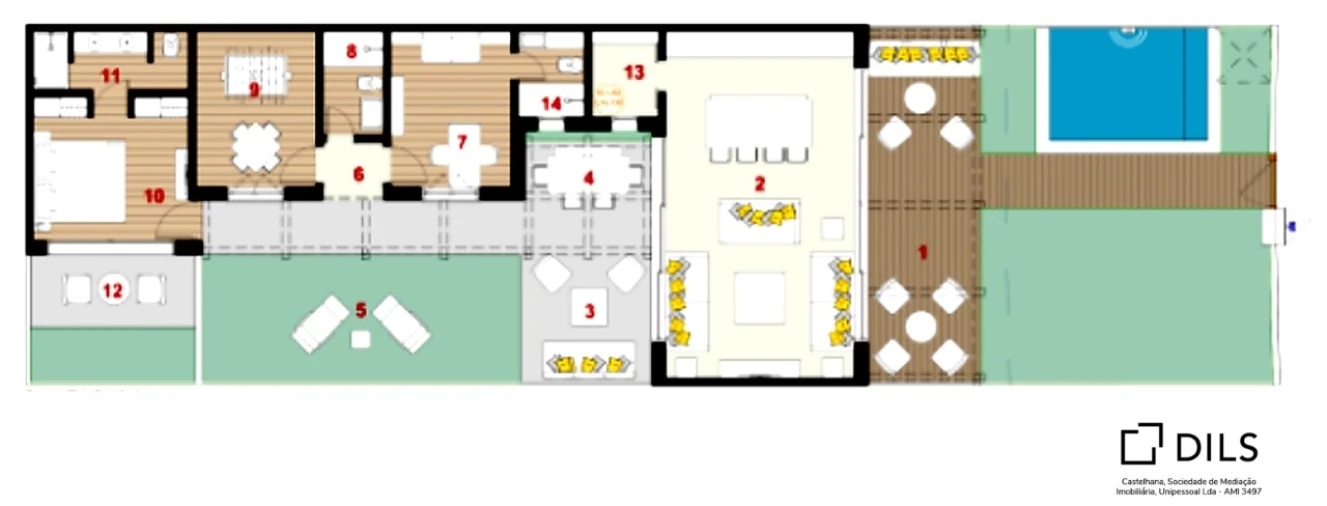 Moradia T3 para Venda em Comporta Planta 1