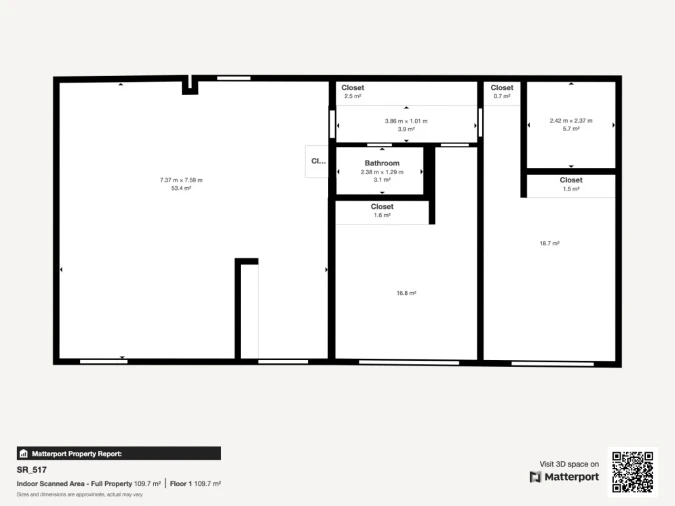 Apartamento T2 para Arrendamento em Cascais e Estoril Planta 1