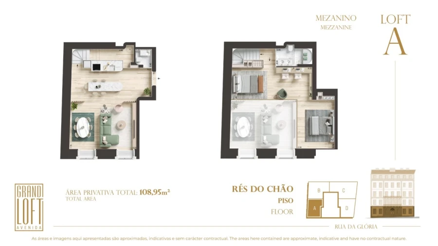 Apartamento T2 para Venda em Santo António Planta 1