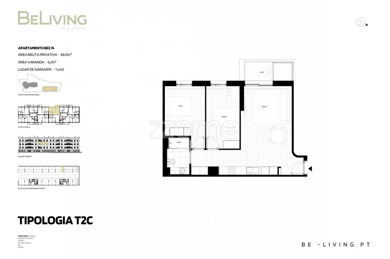 Apartamento T2 para Venda em Vila das Aves Foto 14