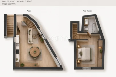 Apartamento T1 para Venda em Santa Marinha e São Pedro da Afurada