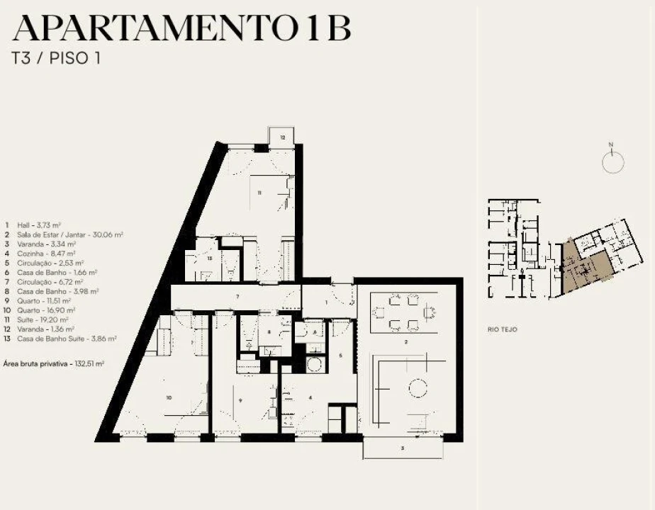 Apartamento T3 para Venda em Alcantara Foto 6