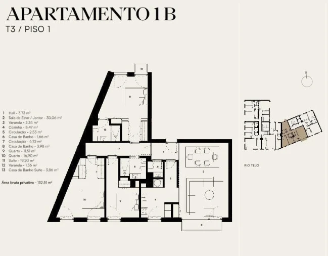 Apartamento T3 para Venda em Alcantara Foto 6