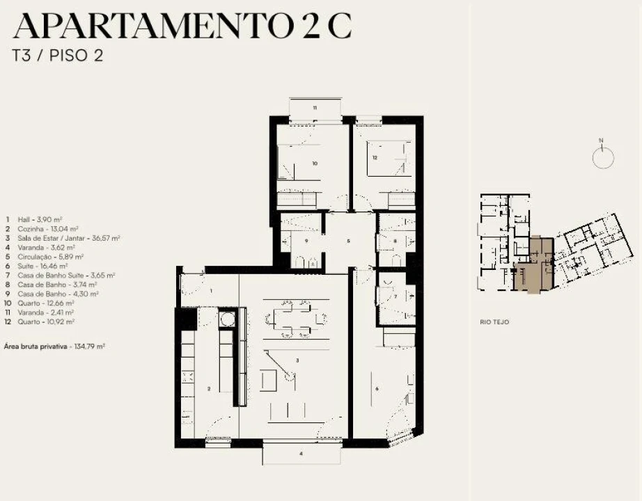 Apartamento T3 para Venda em Alcantara Foto 6