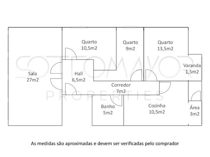 Apartamento T3 para Venda em Campo de Ourique Planta 1