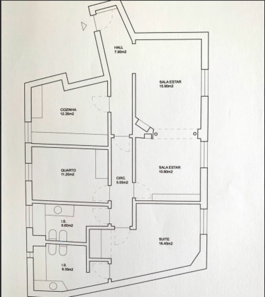 Apartamento T2 para Venda em Misericórdia Planta 1
