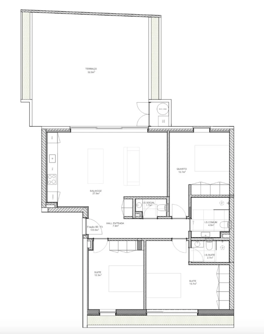 Apartamento T3 para Venda em São Bernardo Planta 1