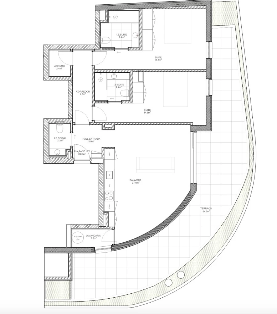 Apartamento T2 para Venda em São Bernardo Planta 1