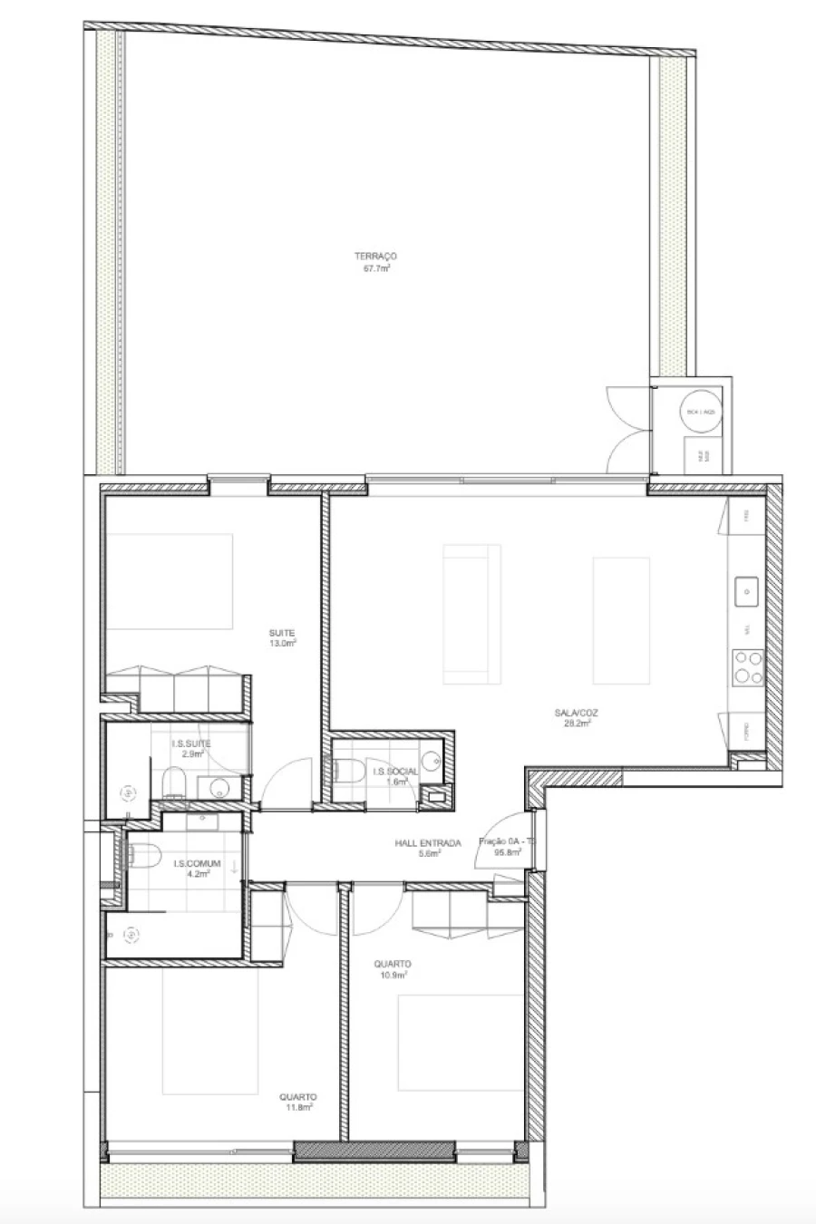 Apartamento T3 para Venda em São Bernardo Planta 1