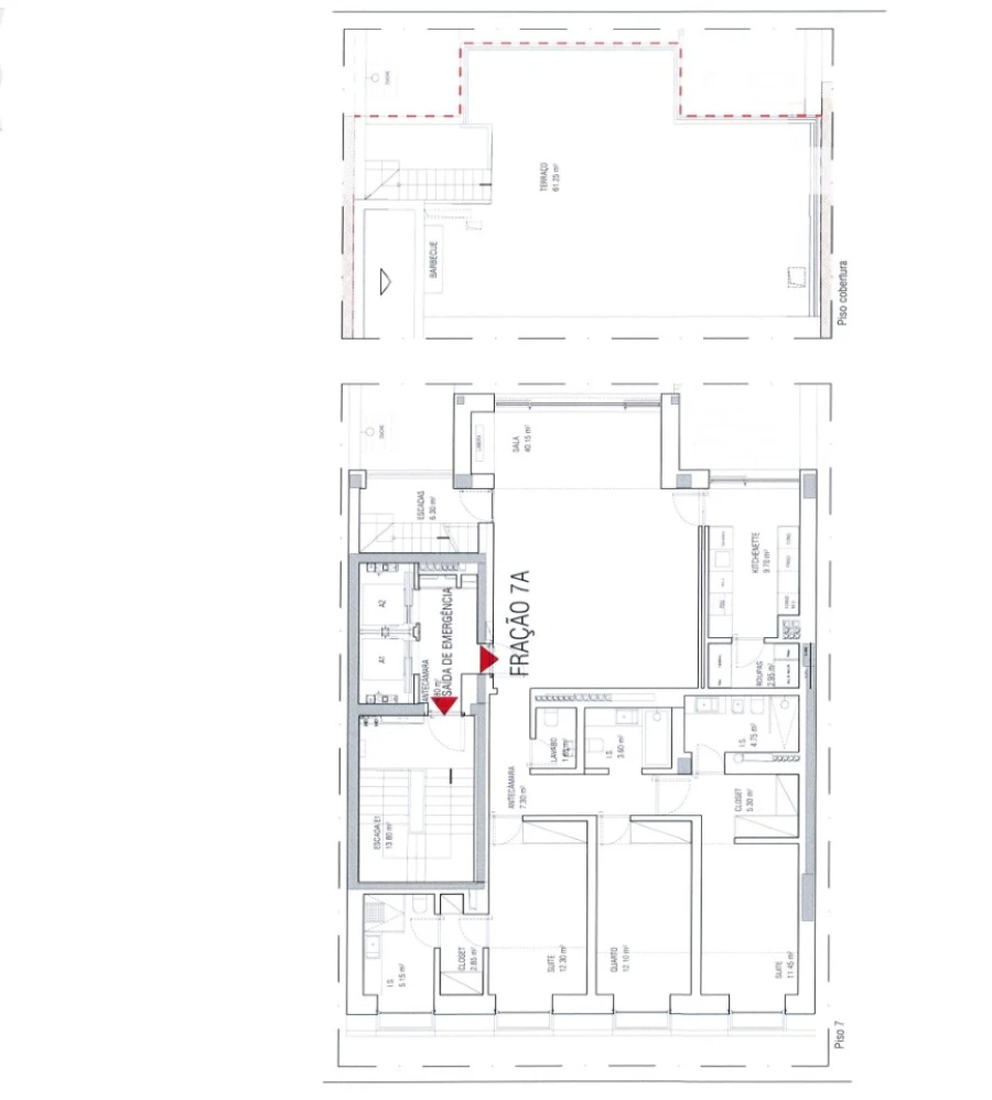 Apartamento T3 para Venda em Santo António Planta 1