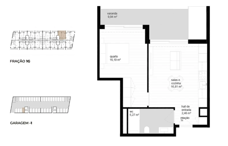 Apartamento T1 para Venda em Vila Nova de Cerveira e Lovelhe Planta 1