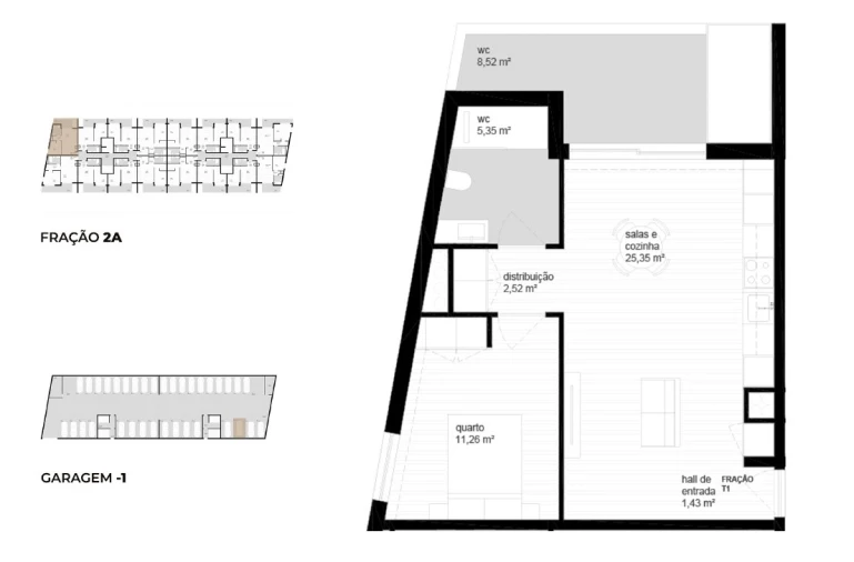 Apartamento T1 para Venda em Vila Nova de Cerveira e Lovelhe Planta 1
