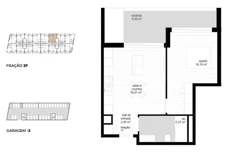 Apartamento T1 para Venda em Vila Nova de Cerveira e Lovelhe Planta 1