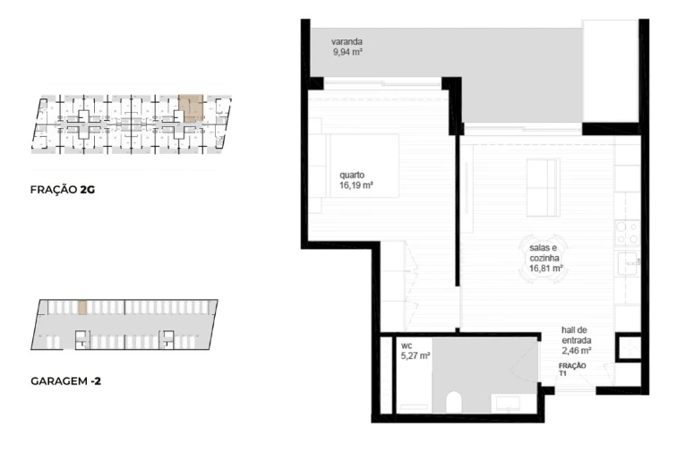 Apartamento T1 para Venda em Vila Nova de Cerveira e Lovelhe Planta 1