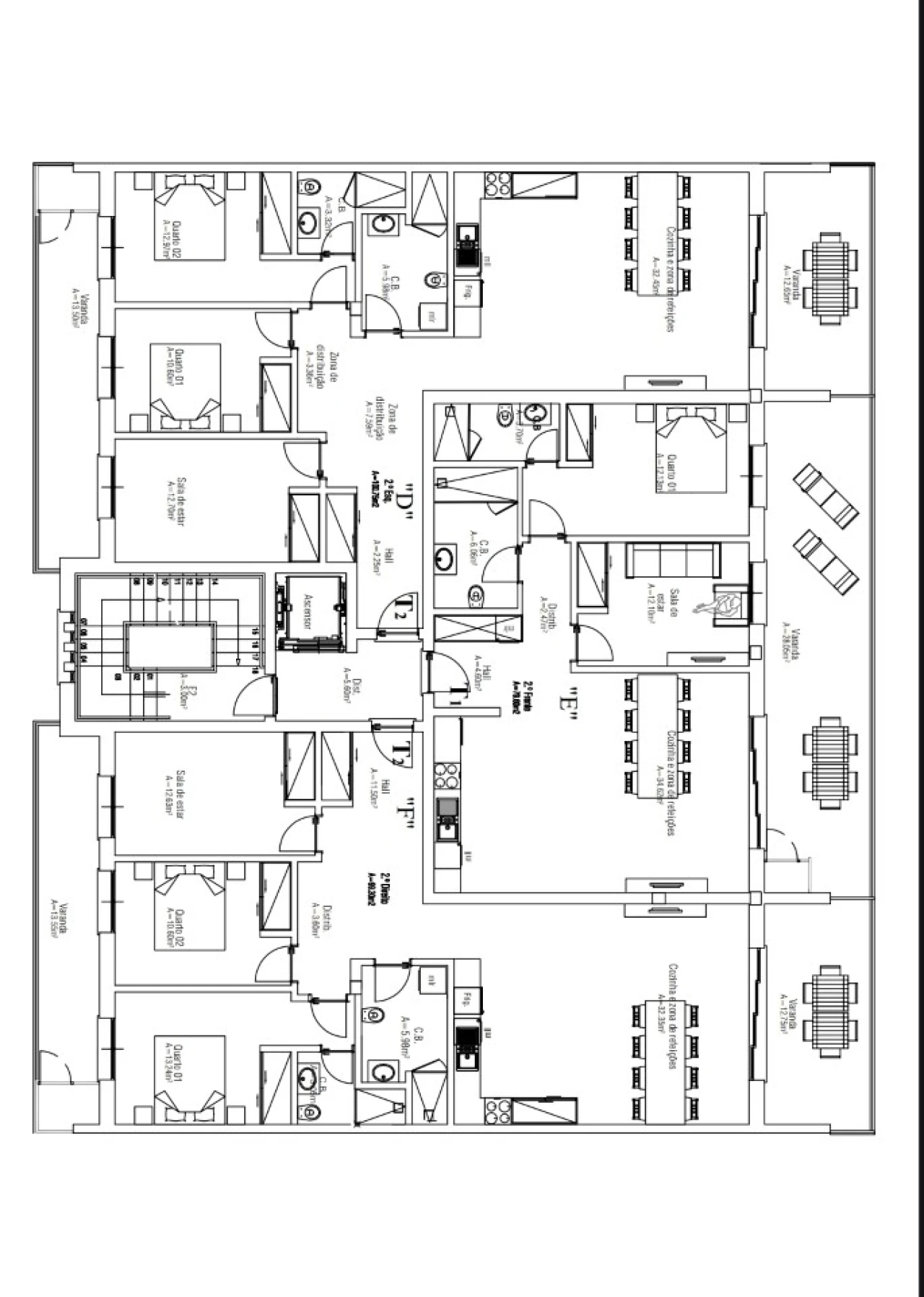 Apartamento T2 para Venda em Nazare Planta 3