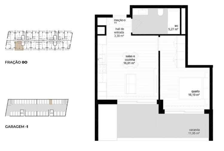 Apartamento T1 para Venda em Vila Nova de Cerveira e Lovelhe Planta 1
