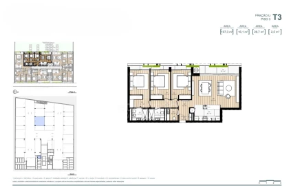 Apartamento T3 para Venda em Custoias