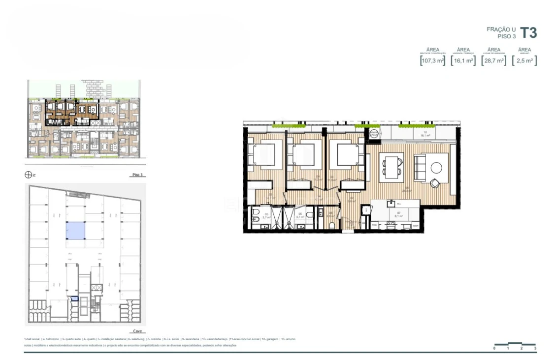 Apartamento T3 para Venda em Custoias Foto 27