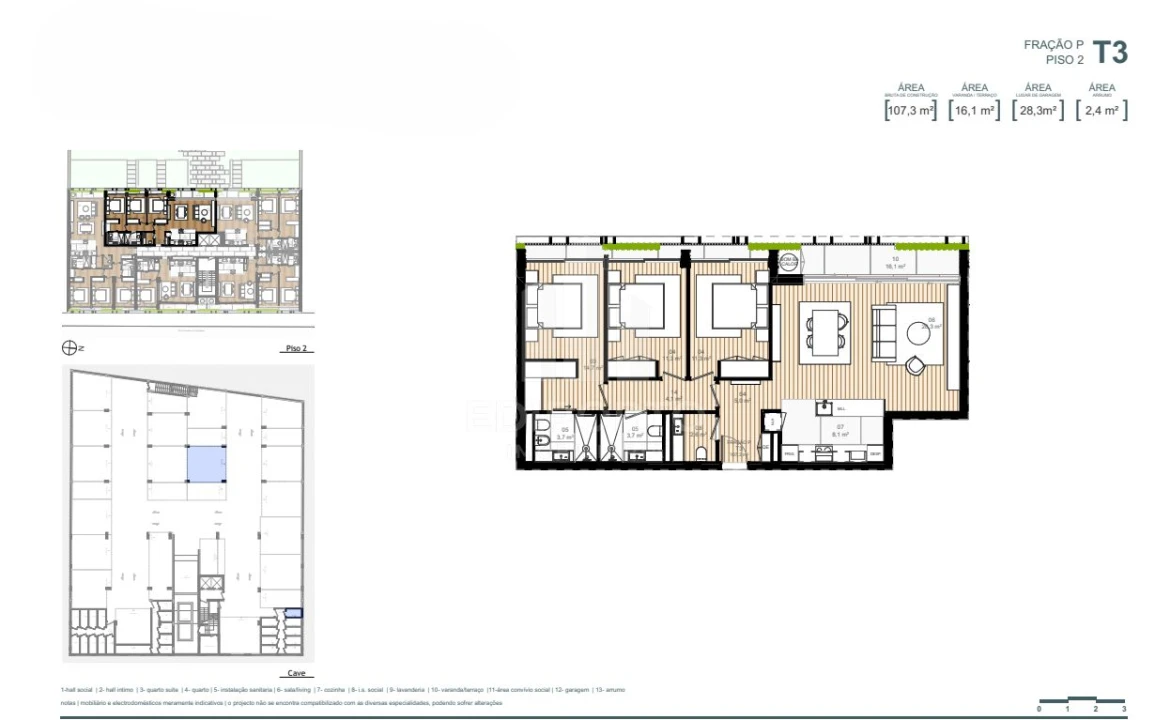 Apartamento T3 para Venda em Custoias Foto 29