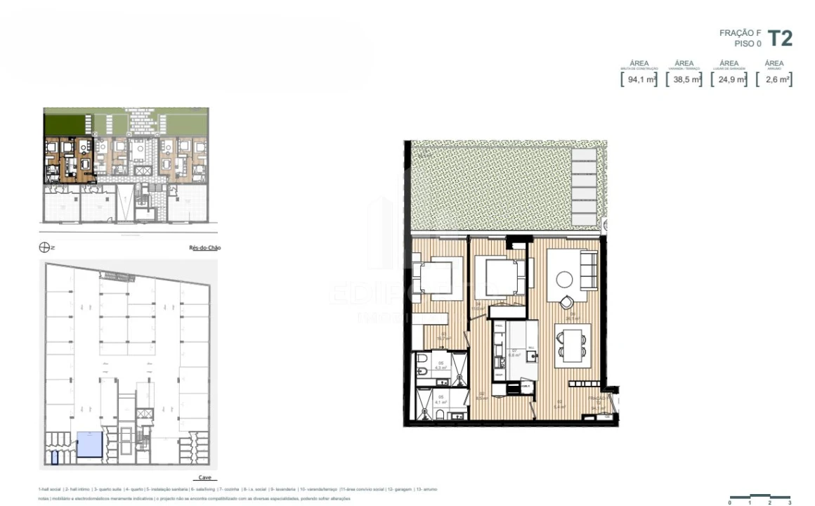 Apartamento T2 para Venda em Custoias Foto 23