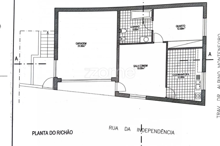 Apartamento T1 para Arrendamento em Gondomar (São Cosme), Valbom e Jovim Planta 1
