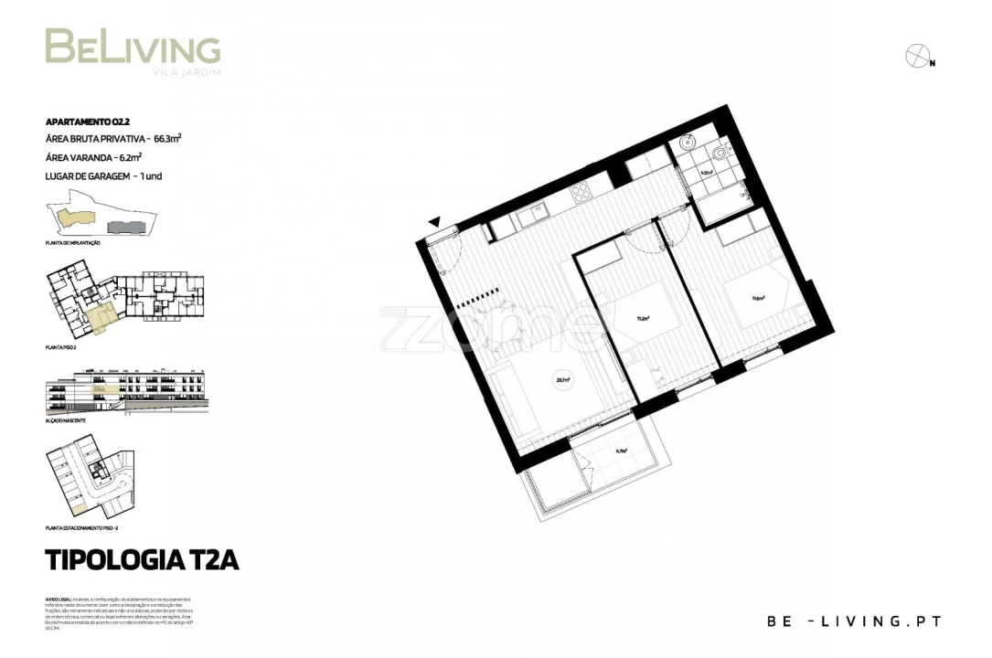Apartamento T2 para Venda em Vila das Aves Foto 2