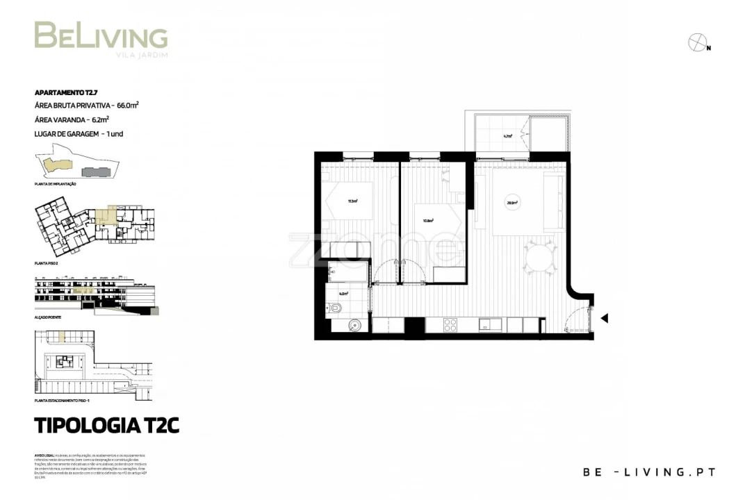 Apartamento T2 para Venda em Vila das Aves Foto 2