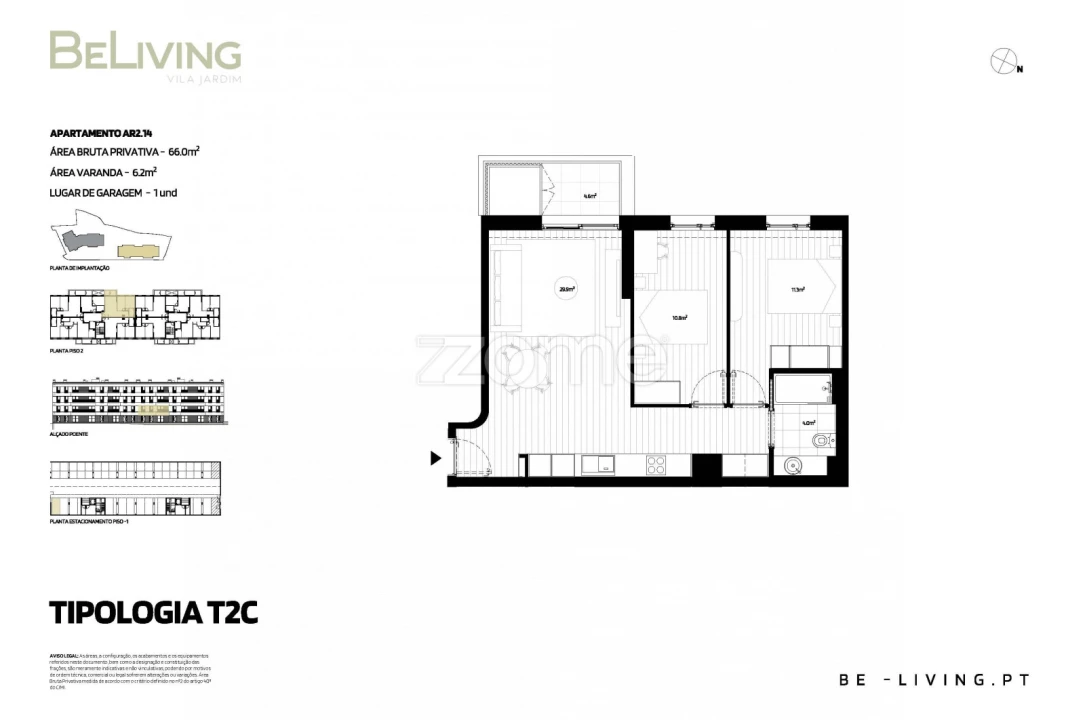 Apartamento T2 para Venda em Vila das Aves Foto 2