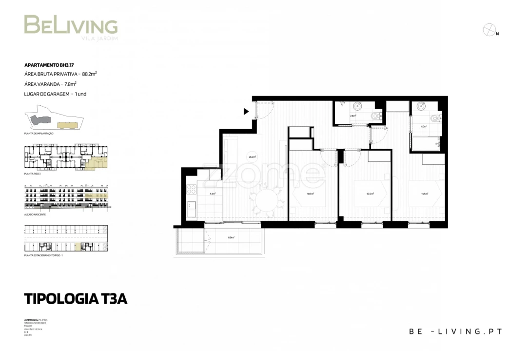Apartamento T3 para Venda em Vila das Aves Foto 14