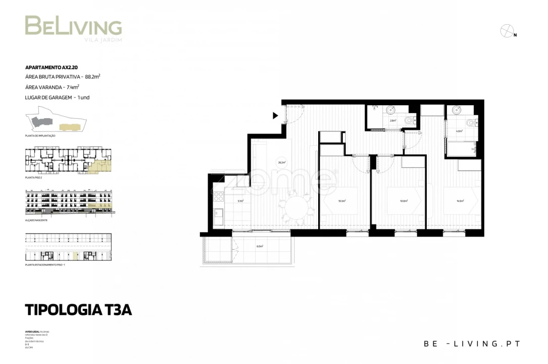Apartamento T3 para Venda em Vila das Aves Foto 14