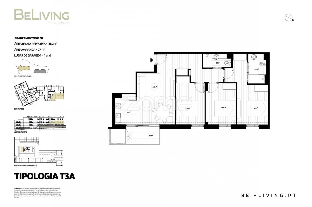 Apartamento T3 para Venda em Vila das Aves Foto 14