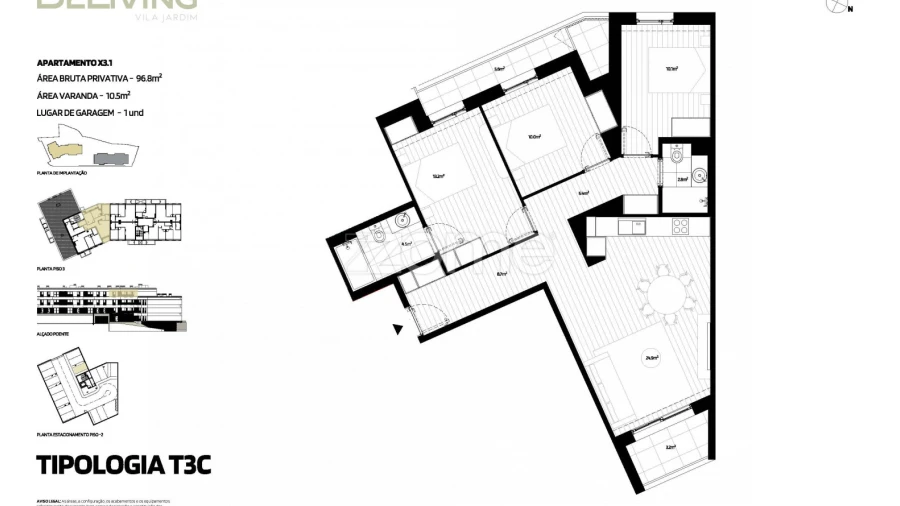 Apartamento T3 para Venda em Vila das Aves