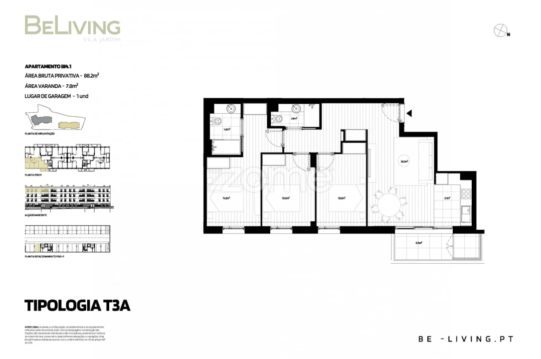 Apartamento T3 para Venda em Vila das Aves Foto 3