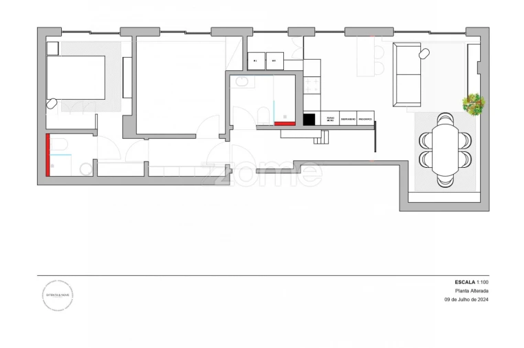 Apartamento T2 para Venda em Matosinhos e Leça da Palmeira Planta 1