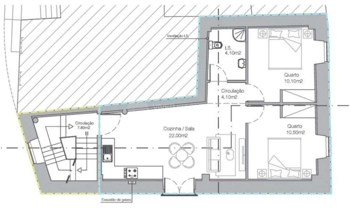 Apartamento T2 para Venda em Fundão, Valverde, Donas, A. Joanes, A. Nova Cabo Foto 7