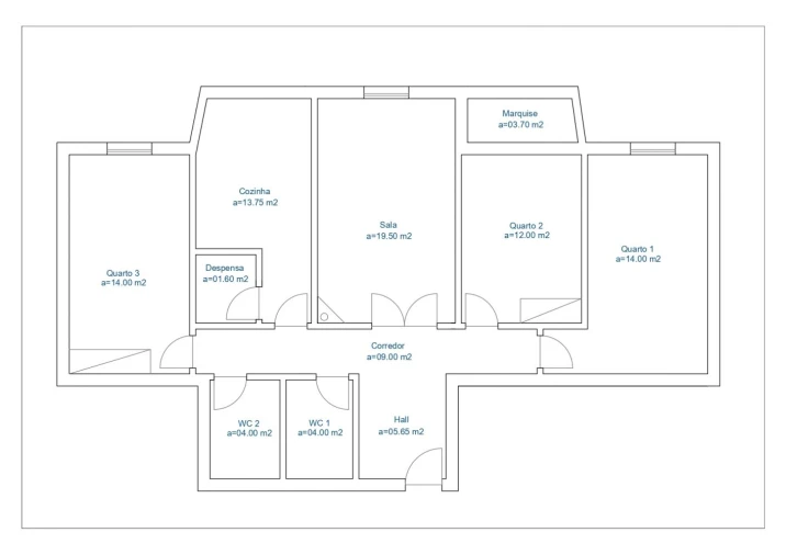 Apartamento T2 para Venda em Águas Livres Planta 1