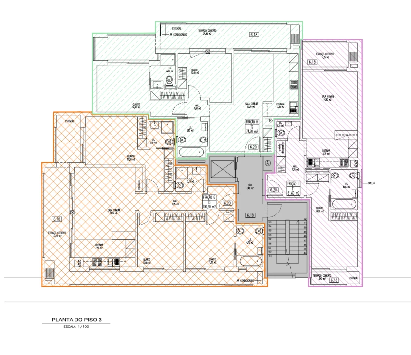 Apartamento T3 para Venda em Faro (Sé e São Pedro) Planta 2