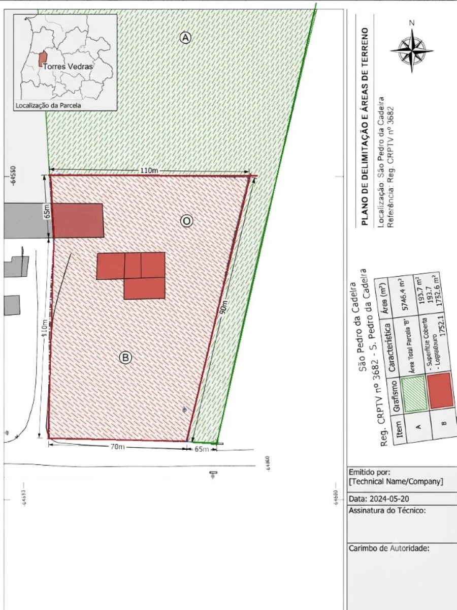 Moradia T2 para Venda em São Pedro da Cadeira Planta 1