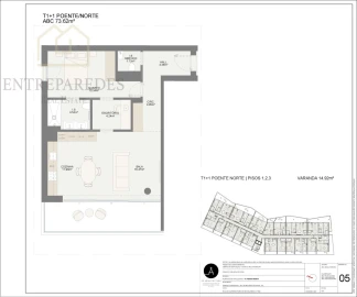 Apartamento T1 para Venda em Oliveira do Douro
