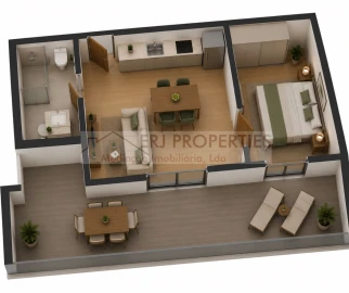 Apartamento T1 para Venda em Altura