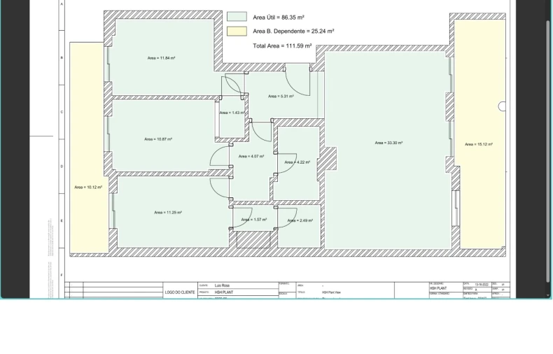 Apartamento T2 para Venda em Palmela Planta 1