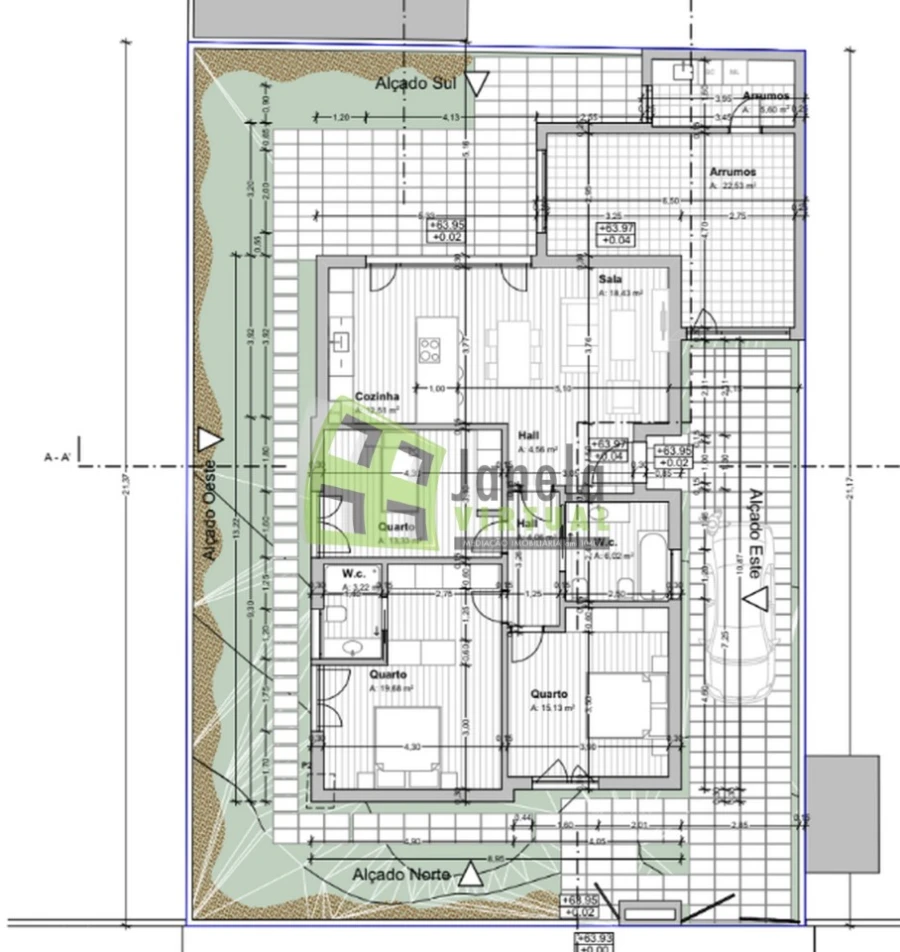 Moradia T3 para Venda em Fernao Ferro Planta 1