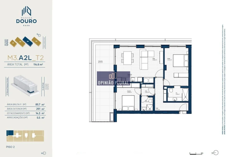 Apartamento T2 para Venda em Canidelo Foto 37