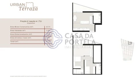 Apartamento T2 para Venda em São Mamede de Infesta e Senhora da Hora