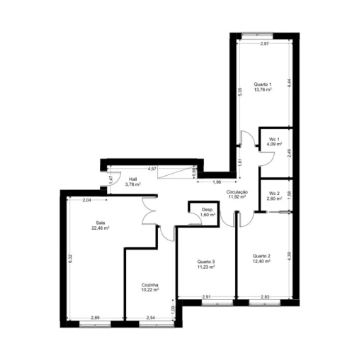Apartamento T3 para Venda em Subportela, Deocriste e Portela Susã
