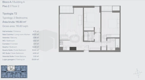 Apartamento T2 para Venda em Glória e Vera Cruz