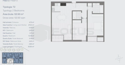 Apartamento T2 para Venda em Glória e Vera Cruz