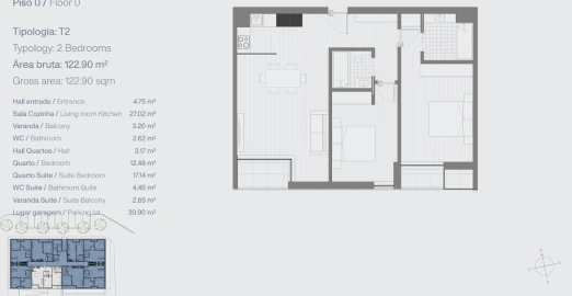 Apartamento T2 para Venda em Glória e Vera Cruz