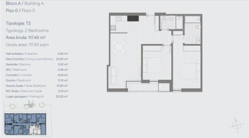 Apartamento T2 para Venda em Glória e Vera Cruz